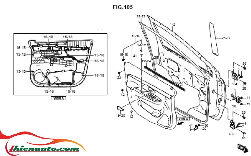 BẢN LỀ CÁNH CỬA SUZUKI XL7 2020