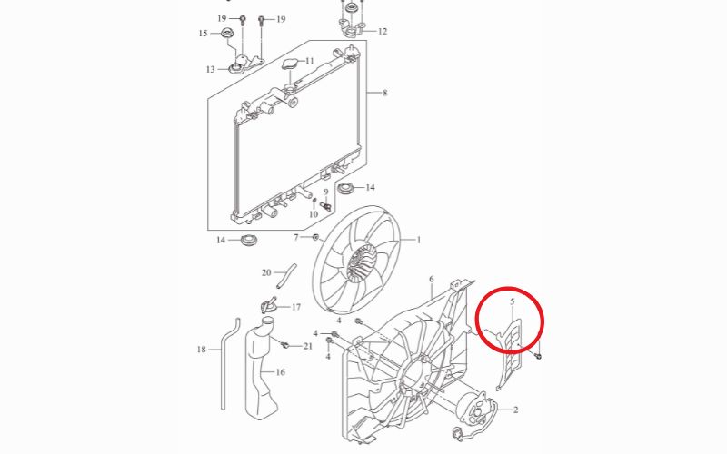 Nhựa hướng gió két nước lồng quạt Suzuki XL7