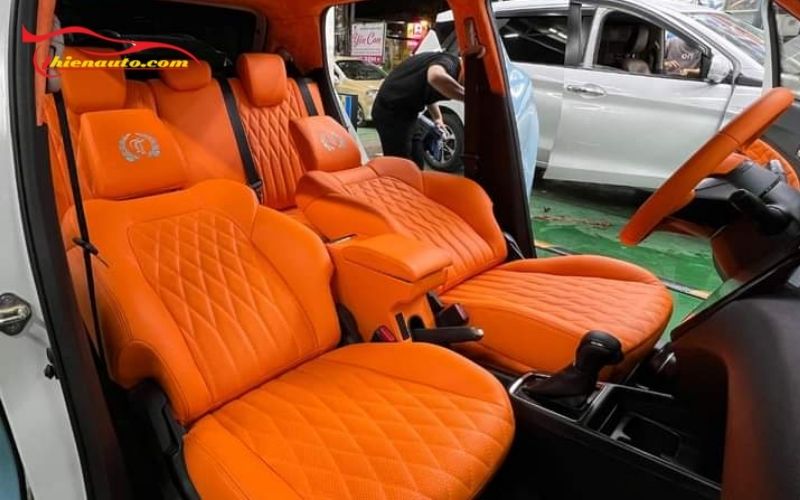 Bọc ghế da XL7 màu cam Hermès tại Thiện Auto Bọc ghế da XL7 màu cam Hermès tại Thiện Auto