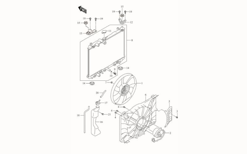 Giá đỡ chân két nước 1786152R00000 Ertiga