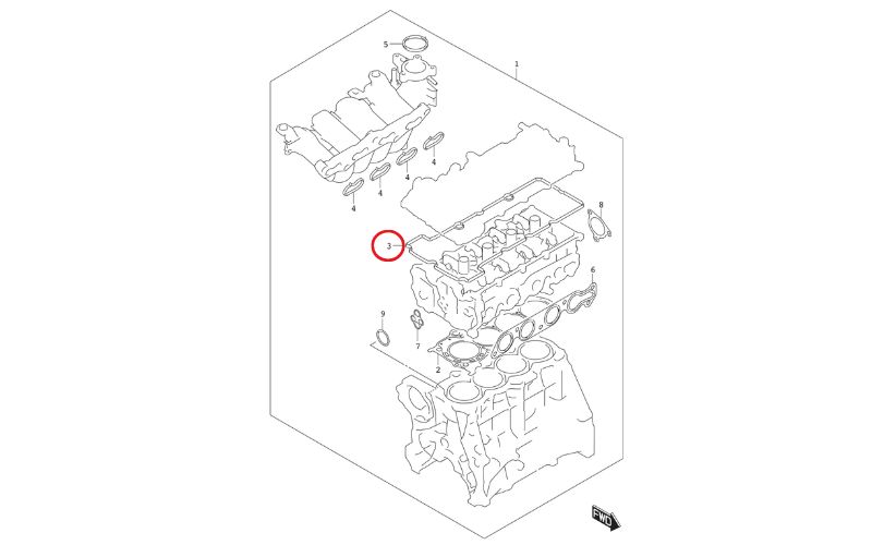 Gioăng dàn cò Suzuki Ertiga/ Ertiga Hybrid 11189-62R10-000