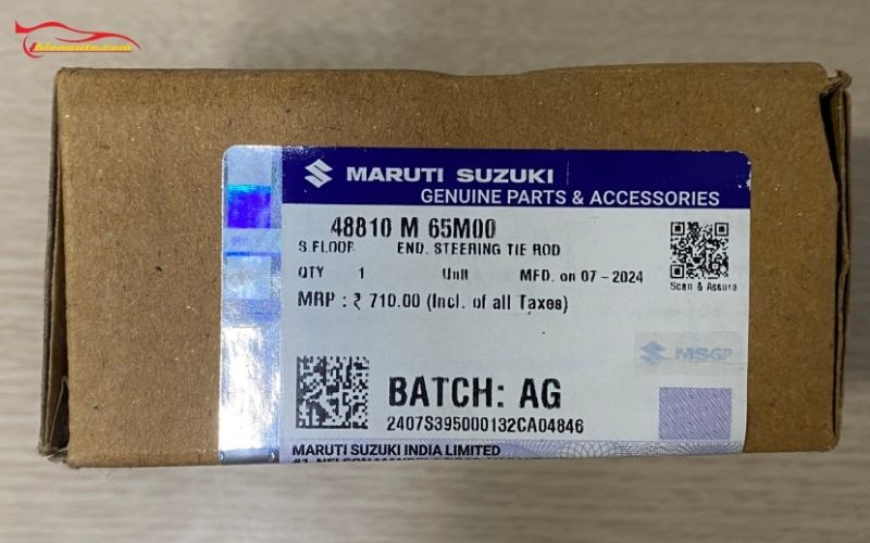 Mã tem phụ tùng ô tô Suzuki chính hãng sản xuất tại Ấn Độ