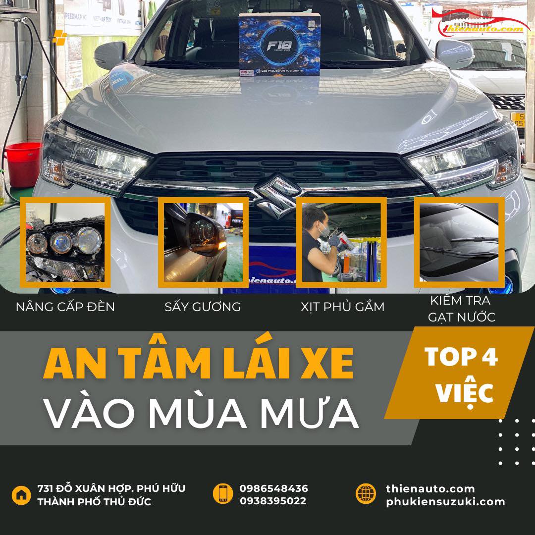 Phụ kiện ô tô cần thiết cho mùa mưa