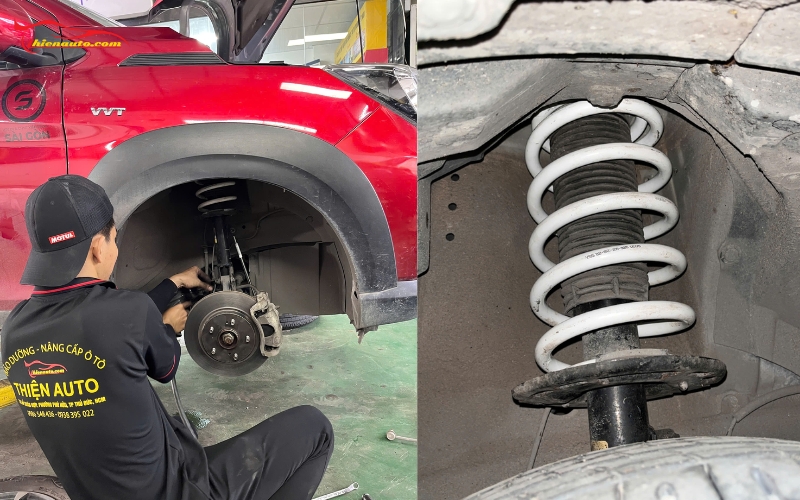 Phuộc nhún ô tô: Suzuki XL7 lắp phuộc nhún/giảm xóc YSS