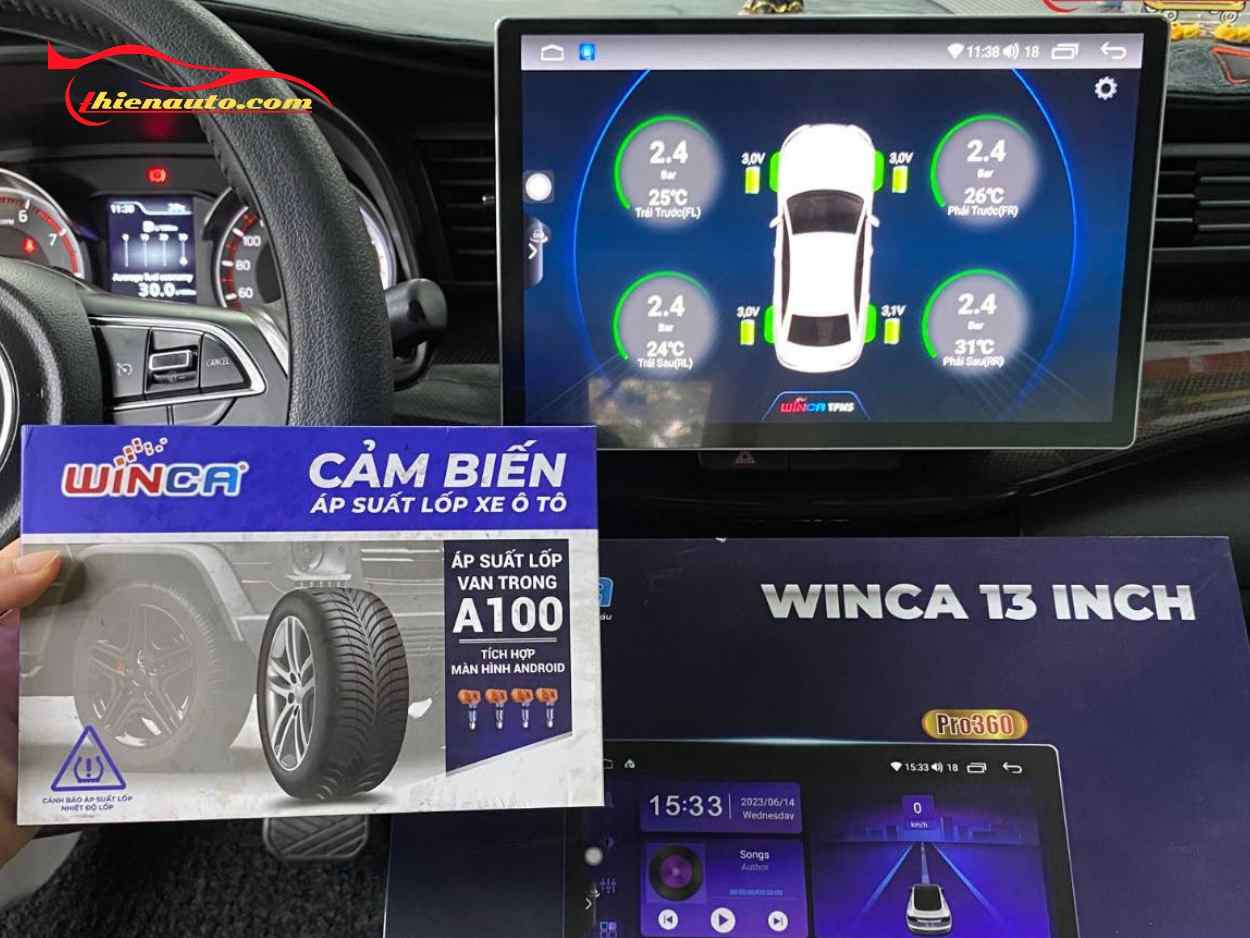 Cảm biến áp suất lốp Winca A100 - Lốp an toàn, lái xe an tâm nâng cấp xe suzuki XL7