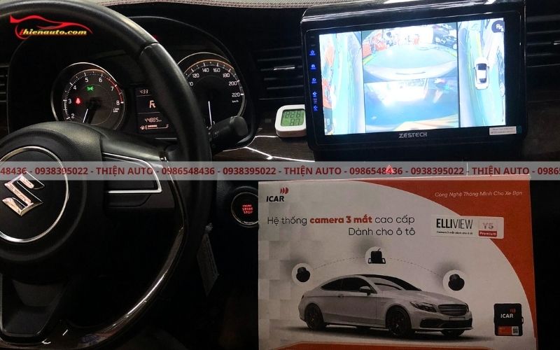 Đánh giá chi tiết về camera 3 mắt Icar Premium 150 độ cho Suzuki Ertiga