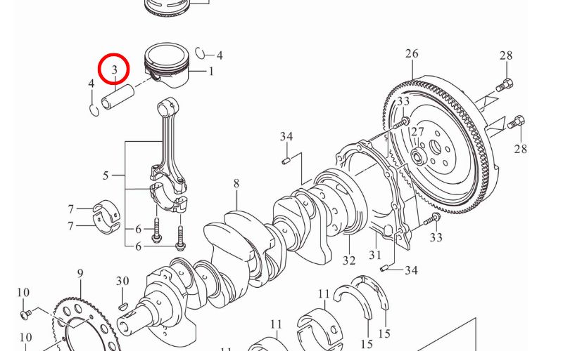 Thông số kỹ thuật ắc piston Suzuki Ciaz