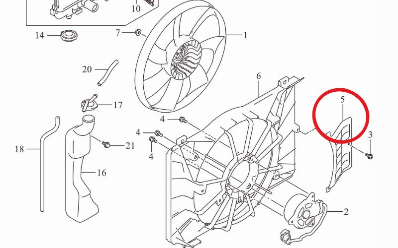 Nhựa hướng gió két nước lồng quạt Suzuki Ertiga/ Ertiga Hybrid