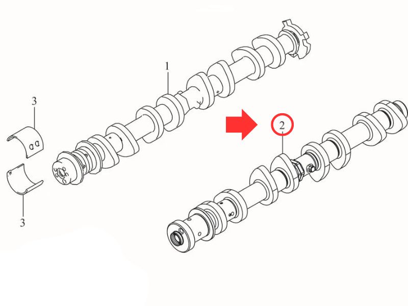  Nhiệm vụ của trục cam xả Suzuki Ertiga/Sport/Hybrid