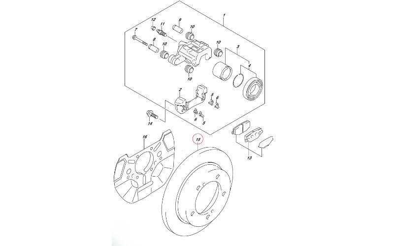 Đĩa phanh trước Suzuki Jimny 55211-76J02-000/5521176J02000