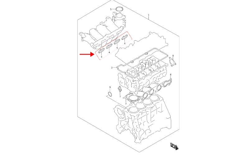 Gioăng cổ hút Suzuki Ertiga/Ertiga Hybrid 13118-67LB0-000