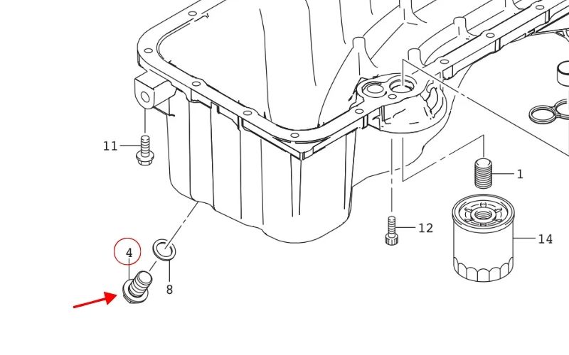 Thông số kỹ thuật ốc xả dầu đáy các te Suzuki XL7/XL7 Hybrid