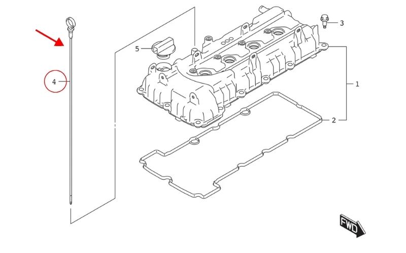 Que thăm dầu Suzuki XL7/XL7 Hybrid 1691081P00000/16910-81P00-000