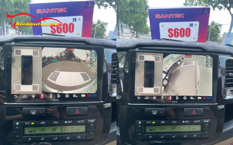 Hình ảnh thực tế khi lắp đặt màn hình Santek S600 2K 360