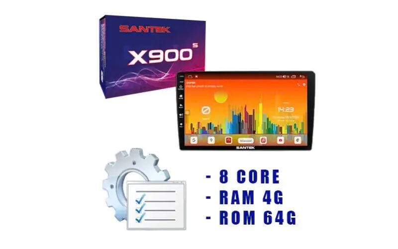 Màn hình Santek X900 S cắm giắc zin