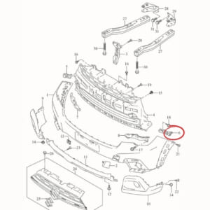Nẹp cài cản Suzuki XL7/XL7 Hybrid 7173272SA0000/71732-72SA0-000