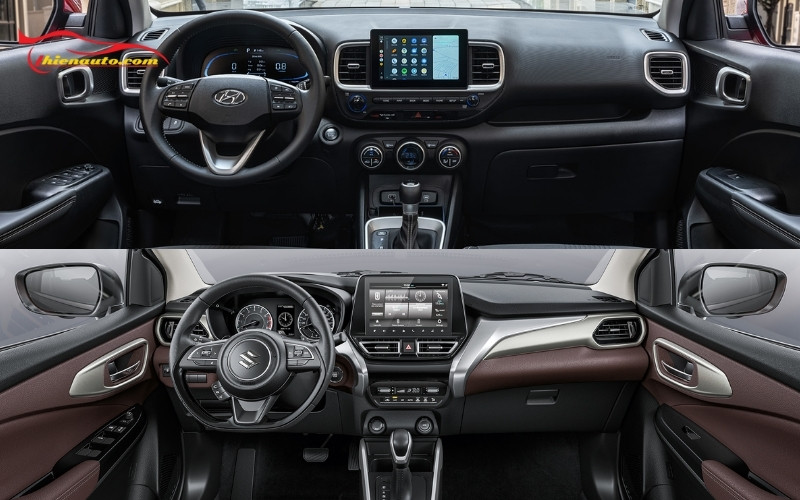 So sánh Suzuki Fronx và Hyundai Venue về nội thất