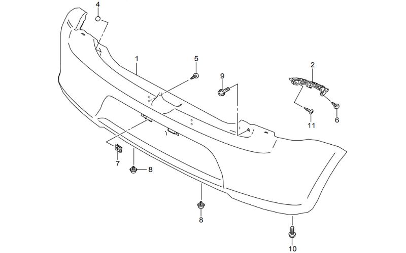 Cản sau Suzuki Swift 2019 71811-57R00-799