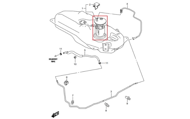 Cụm bơm xăng Suzuki Swift 2019 15100-57R00-000