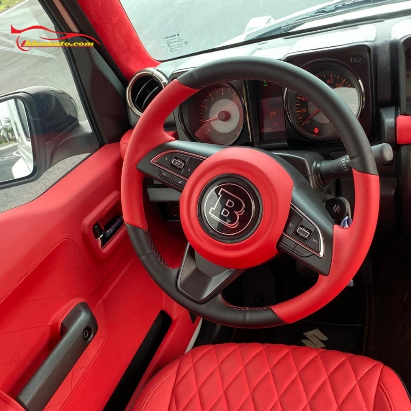 Phụ kiện nội thất Suzuki Jimny độ đẹp: bọc/khâu vô lăng