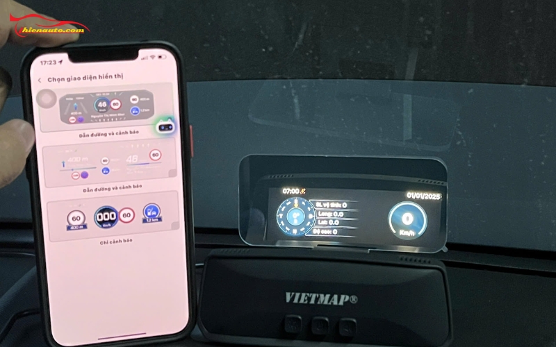 Suzuki XL7 Hybrid lắp HUD H50 tùy chọn thay đổi giao diện hiển thị nhanh chóng
