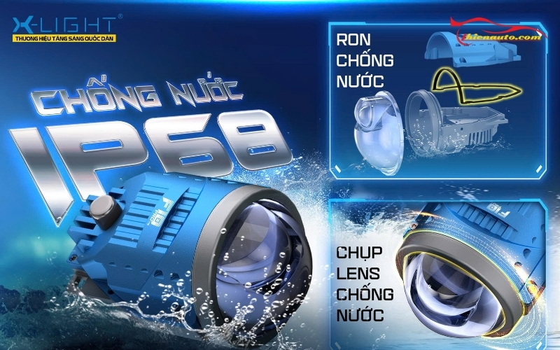 Đèn bi gầm XLight F10 Pro V2 chống nước chuẩn IP68