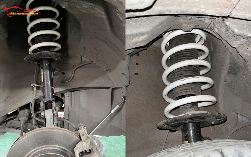 Độ phuộc Suzuki Ertiga lò xò giảm xóc YSS thương hiệu Thái Lan