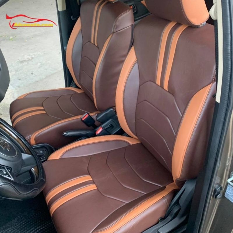 Mẫu ghế da Suzuki Ertiga họa tiết xương cá sọc màu