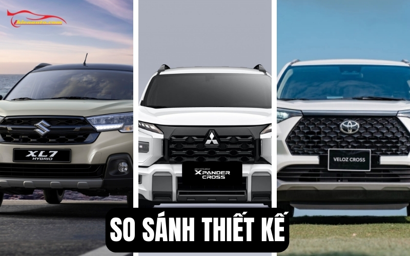 So sánh XL7 và Xpander và Veloz về thiết kế ngoại thất xe