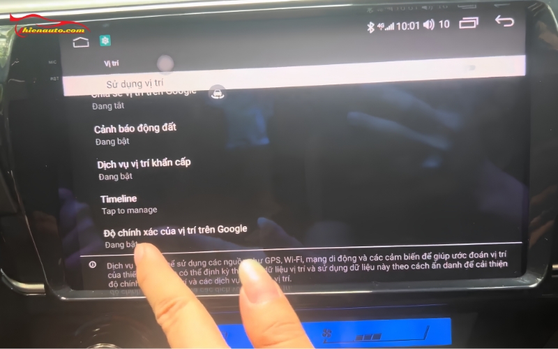 Các khắc phục Vietmap Live mất GPS: Kiểm tra quyền truy cập vị trí